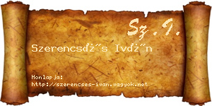 Szerencsés Iván névjegykártya